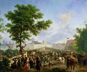 Der Einzug von Napoleon Bonaparte und der französischen Armee in München, 24. Oktober 1805, 1808